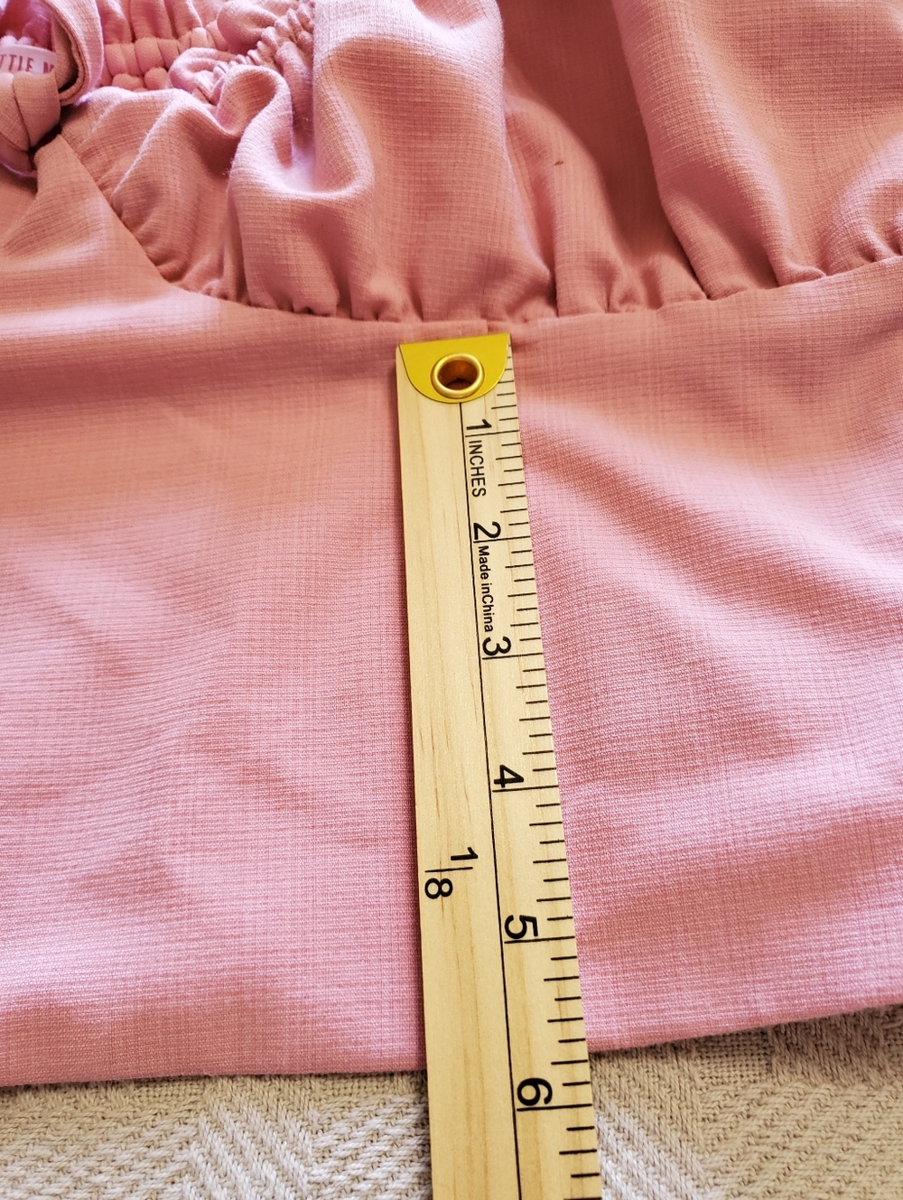 Lottie Moss x PacSun Pink Ruffle Peasant Crop Top Vacation Ready - Picture 8 of 11